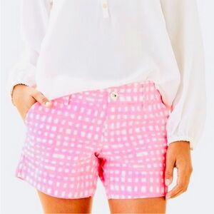 Lilly Pulitzer Callahan Pink Gingham Shorts size 10